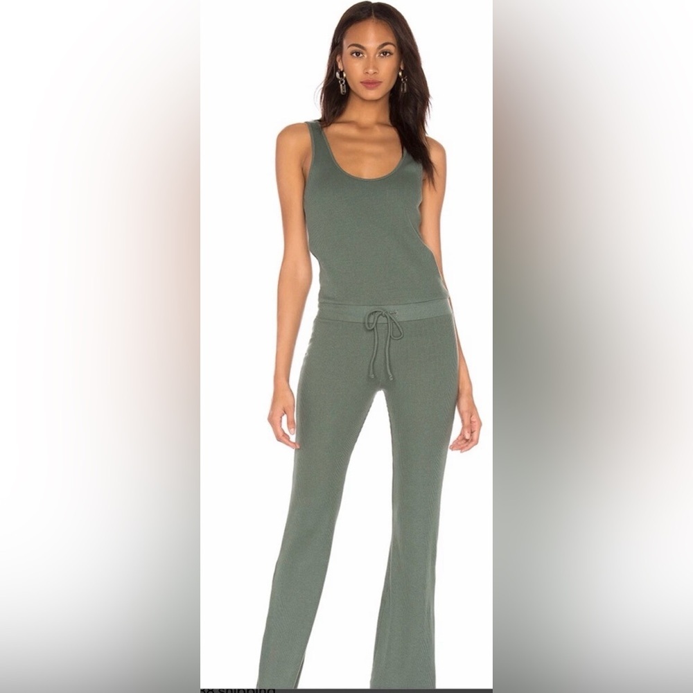 Monrow Revolve rib tank jumpsuit